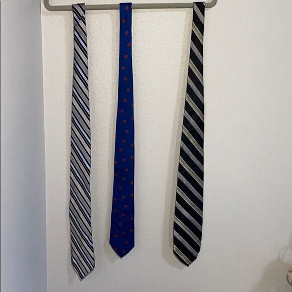 3 Men’s Pattern Ties- 100% Silk - Picture 2 of 6